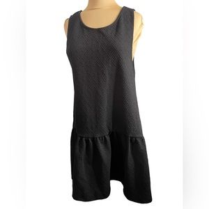 Free People Easy Street Black Sleeveless Flounce Mini Dress Size medium NWT